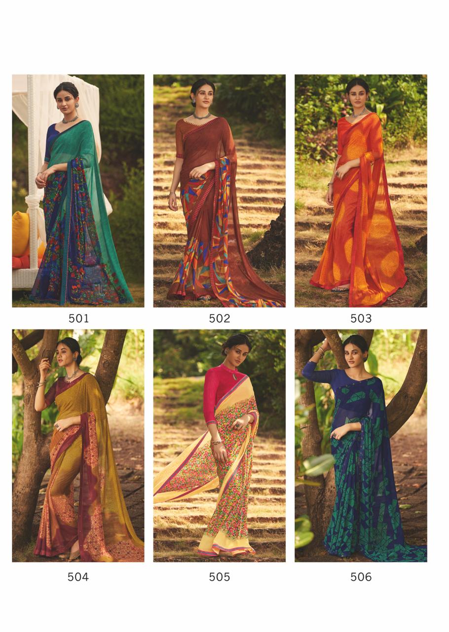 REVISE RATE -- KASHVI FALAK Latest Fancy Regular Wear Weightless Printed saree Collection